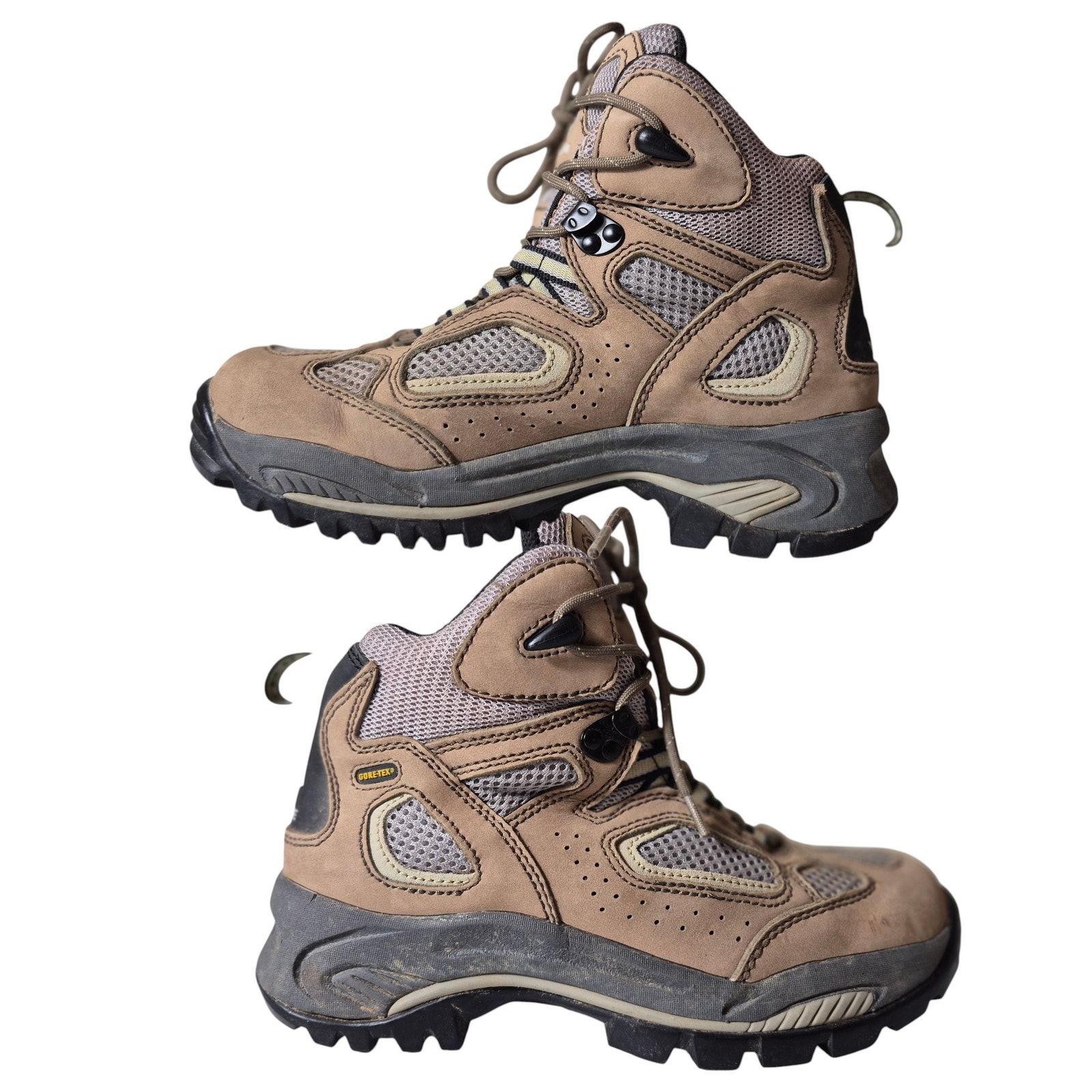 Vasque Breeze Tan Gore-Tex Waterproof Leather Mid Hiking Boots Shoes 7 1/2